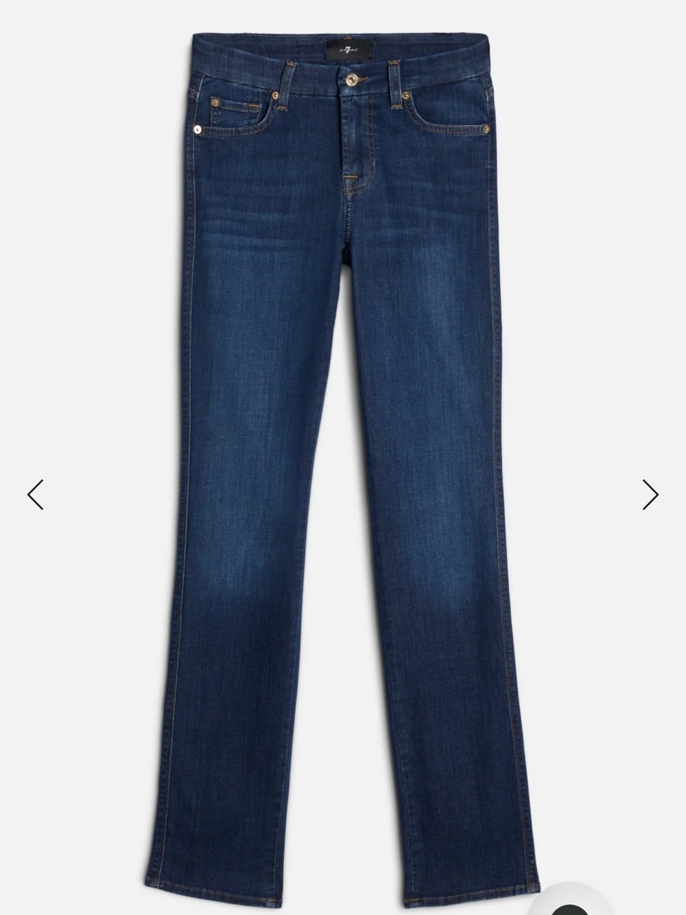 7 For All Mankind Kimmie Straight Leg Jeans Bair Eco Rinsed Indigo Dark Blue 29
